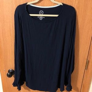 Maurice’s Navy Long Sleeve with Ruffle